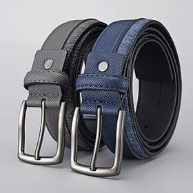 Men's Belt Automatic Buckle Quick-Release PU Leather Alloy Durable Adjustable Plain Blue Brown Outdoor Daily Waist Belt