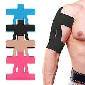 10/20pcs Kinesiology Tape for Shoulder Pain Relief Pre Cut Sports Waterproof Breathable Enhance Elastic Kinesiology Athletic Tape for Shoulder Support and Musc