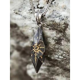 collana con ciondolo totem solare vintage da uomo – catena in metallo ossidato con incisione tribale, gioielli gotici da indossare tutti i giorni e per le fest
