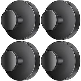 4 Pack Suction Cup Hooks for Shower, Wreaths, Towels, Robes, Loofah, No-Drill Removable Bathroom Hooks for Mountable on Bathroom Walls, Kitchen, Glass, Mirror