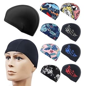 Fabric Swim Cap for Adults Polyester / Polyamide Extra Room Fit Comfortable Chlorine Resistant Hypoallergenic Swimming Surfing