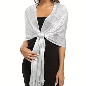châles et étoles pour robes de soirée châles métalliques scintillants pour femmes avec boucle vêtements de soirée habillés pour femmes pour robes de soirée fêt