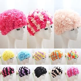 Bonnet de bain en tissu pour Adultes Nylon Aménagement de pièce supplémentaire Confortable Résistant au chlore et hypoallergénique Natation Surf
