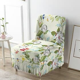 1pc Stripe Printed Dining Chair Cover, Stretch Spandex Slipcover with Elastic Band, Furniture Protector for Dining Room, Wedding, Banquet, and Home Decor