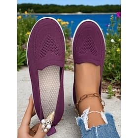 sneakers slip-on Flyknit da donna: scarpe casual leggere e traspiranti, perfette per camminare, fare shopping e andare in vacanza