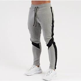 Herren Jogginghose Sporthose Aktive Hosen Hose Freizeithose Kordelzug Elastischer Bund Farbblock Feuchtigkeitsableitend Atmungsaktiv Volle Länge Outdoor Täglic