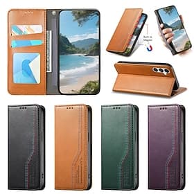 Handy Hülle Handyhüllen Für Samsung Galaxy S26 S25 Edge S24 Ultra Plus S24 FE A37 A57 A16 A55 5G A35 5G A25 Brieftaschenhülle Flip-Cover Kartenfach Stoßfest Re