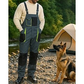 Homme Dossards d'extérieur Bavoirs de pêche Été Printemps Extérieur Coupe régulière Imperméable Coupe-vent Bas Avec Poches Noir Vert Camping / Randonnée Course
