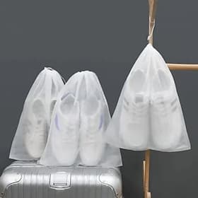 100pcs Reusable Drawstring Shoe Storage Bags Non Woven Dustproof Pouch Travel Shoe Organizer Anti Yellowing Moisture Proof Washable Shoe Cover Multipurpose Sto