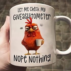 Funny Gift Mug Let Me Check My Giveashitometer Nope Nothing Fun Christmas Gifts For Coworkers Friends Family