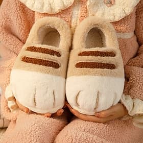 schattige kattenpootpantoffels voor dames en heren, warme, zachte pantoffels met dierenpootjes in de winter, zachte, comfortabele binnenschoenen