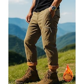 Men's Cargo Pants Hiking Pants Trousers Waterproof Hiking Pants Hiking Trousers Winter Autumn / Fall Outdoor Regular Fit Thermal Warm Waterproof Windproof Pant