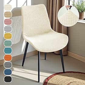 1pc Jacquard Dining Chair Slipcover, Stretch Chair Cover for Home, Kitchen, Banquet, or Wedding Us