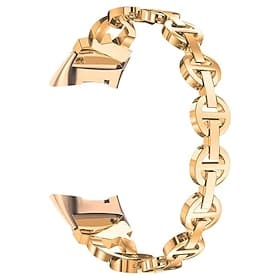 Smart Watch Band Compatible with Fitbit Charge 6 / Fitbit Charge 5 Stainless Steel Rhinestone Smartwatch Strap Glitter Crystal Bling Diamond Jewelry Bracelet