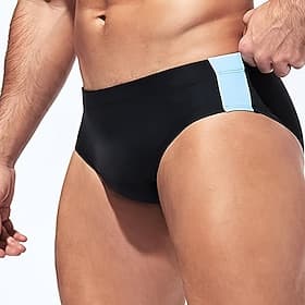 Herren Bikini-Tanga Unterwäsche Badehosen Patchwork Elastisch Atmungsaktiv Unterteile Surfen Bikini Tauchen Sommer
