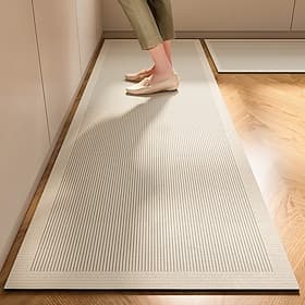 Tapis de couloir en diatomite de cuisine doux absorbant antidérapant lavable en machine tapis de sol long résistant à l'huile style moderne minimaliste facile