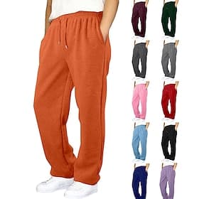 Per uomo Pantaloni da tuta Pantaloni da Tuta a Gamba Larga Pantaloni Pantaloni della tuta con fondo aperto Coulisse Elastico in vita Gamba Dritta Semplice Tras