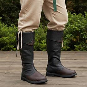 Retro Vintage Medieval Renaissance Shoes Pirate Knight Ritter Men's Unisex Halloween Event / Party Masquerade Shoes Fancy Medieval Boots