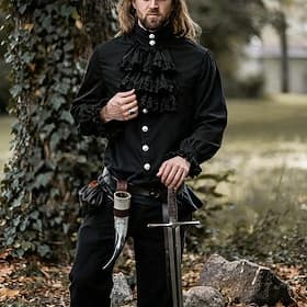 Retro Vintage Medieval Blouse / Shirt Masquerade Normal Prince Vampire Aristocrat Fancy Dress Men's Pirate Fantasy Steampunk Carnival New Year Masquerade Event