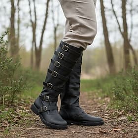 Medieval Renaissance Shoes Flat Jazz Boots Pirate Warrior Knight Ritter Viking Crusader Fancy Dress Men's Unisex Pirate Steampunk Halloween Carnival Performanc