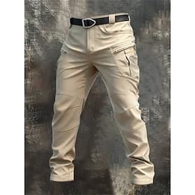 Men's Cargo Pants Trousers Tactical Pants Multi Pocket Solid Color Waterproof Windproof Full Length Outdoor Daily Holiday Streetwear Stylish Blue Dark Khaki In