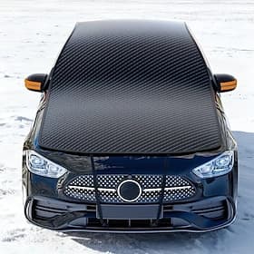 Pare-brise de voiture avec protection étendue du capot, dégivrage rapide Protection antigel et anti-UV pour pare-brise en tissu Oxford avec housses de rétrovis