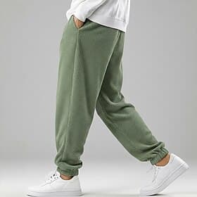 Per uomo Pantaloni da tuta Joggers Pantaloni Pantaloni in velluto a coste Pantaloni Larghi Coulisse Pieghettato Polsino elastico Semplice Comodità Traspirante