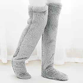 Teddybär-Socken für Damen, Herbst/Winter, lange Kniestrümpfe, kuschelig warm, dicke Plüschsocken, bequeme Kniestrümpfe zum Wohlfühlen zu Hause