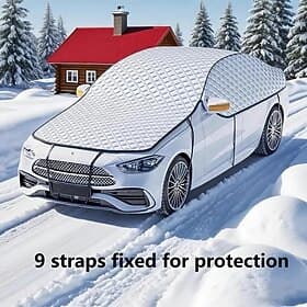 1pc Heavy-Duty All-Weather Car Cover with Thickened Oxford Cloth Fit (Fits Most SUVs Trucks) - Heavy Snow Hail Rain Dust - Winter Vehicle Storage Shield Wind