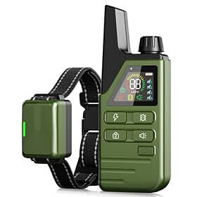 Hundetraining Schockhalsband für Hunde mit Fernbedienung 3 Modi Piepton Vibration Hund Wasserdicht Wiederaufladbar Kunststoff Verhaltenshilfen Gehorsamkeitstra