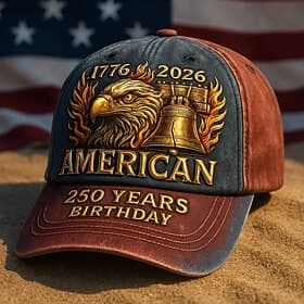 U.S. 250ste Verjaardag Hoed Patriottische Adler Grafisch Baseballpet Verstelbare Vader Pet voor Mannen Vrouwen 3D Geborduurd USA Vlag Ontwerp Onafhankelijkhei