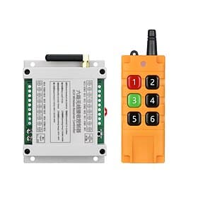 Télécommande sans fil RF 6 canaux 12 V CC, 24 V, 36 V, pour moteur de porte de garage; émetteur-récepteur RF 433 MHz
