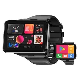 Lokmat Appllp Max Smartwatch, 2,88 Zoll, 4G LTE, Mobilfunk, Schrittzähler, Kalender, Kamera, kompatibel mit Null, Unisex, mit Kamera, IPX-4, 32 mm Gehäuse