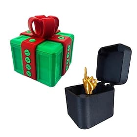Coffret à farces hilarant avec défi du doigt d'honneur - Cadeau rigolo pour les fêtes d'anniversaire des amis, le 1er avril, jouet blague créatif