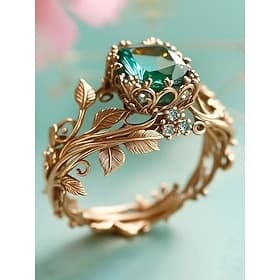 Bague en alliage pour femme avec pierre précieuse, style bohème, disponible en plusieurs couleurs, élégante et stylée pour les occasions spéciales et le quotid
