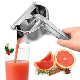 Hand Juicer Squeezer- Aluminum Manual Press Juicer Lemon Squeezer for Effortless Juice Extraction - Manual Hand Press Juicer for Lemon, Orange, Lime, Grapefrui