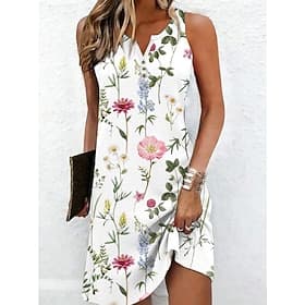 Femmes Mini Robe Robe fourreau Robe d'Été Robe d'été Robe à épaules dénudées Vacances Occasionnel Quotidien Fête Sortir Coupe régulière Fleuri Graphique Sans m