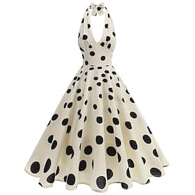 1950s Retro Vintage Rockabilly Midi Swing Dress Flare Dress Polka dots Fit Flare Fancy Dress Women's Carnival Valentine's Day Casual Homecoming Retro Theme Pa