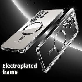 téléphone Coque Pour Samsung Galaxy S26 Ultra Plus S25 S25 Edge S24 S23 S22 Plus Ultra Coque Arrière Transparent Magnétique Antichoc Rétro TPU