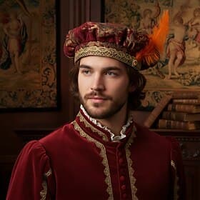 Rétro Vintage Médiéval Renaissance Chapeau Prince Vampire Noble Déguisement Homme Mascarade Soirée Adultes Chapeau