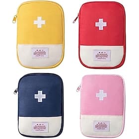 4 stuks mini draagbare medische tasjes, kleine lege reistasjes, mini EHBO-tasjes voor buiten, EHBO-tasjes voor medische noodgevallen, multifunctionele opbergta