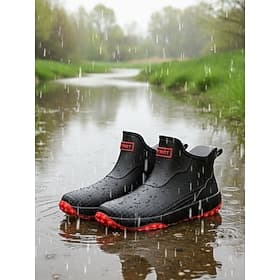Beige Damen-Regenstiefeletten – wasserdichte Stiefeletten mit rutschfester Sohle minimalistisches, stilvolles Design für Spaziergänge an Regentagen, Besorgung