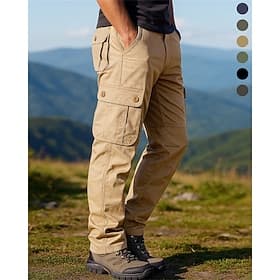 Hombre Pantalones de combate Pantalones cargo Pantalones para senderismo Primavera Otoño Al aire libre Ajuste regular Impermeable Resistente al Viento Pantalon