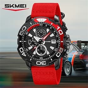 SKMEI Herren Quarzuhr Sport Mode Lässig Geschäft Stopuhr Kalender Wasserdicht Dekoration Nylon Beobachten