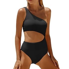 Women's Bathing Suit Swimsuits One Pieces Solid Colored Quick Dry High Elasticity Sleeveless Swimwear Swimsuit Surfing Vacation Swimming Summer