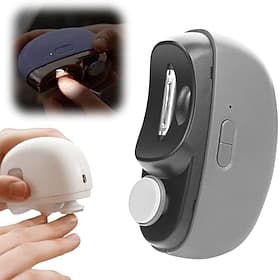 Cortador de unhas elétrico 2 em 1, polidor de unhas automático, aparador de unhas multifuncional com 2 velocidades ajustáveis para idosos, crianças e adultos.