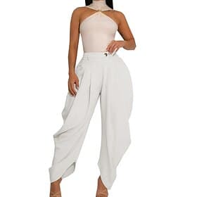 Per donna Culotte Gamba Larga Chinos Elegante Vintage Moda Lunghezza alla caviglia Vita Alta Semplice Tasca Fascia Elastica Comodo Inelastico Quotidiano Casa A