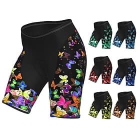 Femmes Arc-en-ciel Papillon LGBT Shorts de route Shorts de vélo Shorts de cyclisme rembourrés Vélo Shorts Pantalons VTT Vélo tout terrain Cyclisme sur route De
