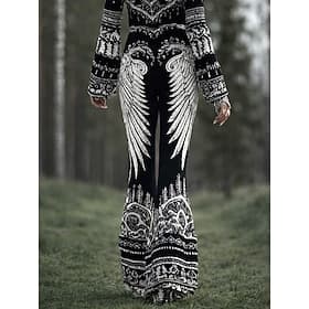 Women's VIKING Leggings Vacation Vintage Ethnic Style Long High Waist Graphic Abstract 3D Print Comfort Quick Dry Breathability Stretchy Daily Vacation Street