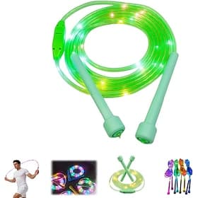 LED-Springseil mit Leuchteffekt für Kinder, verstellbare Länge, leuchtendes Springseil aus PVC, verwicklungsfreies, farbenfrohes Springseil für Fitnessübungen